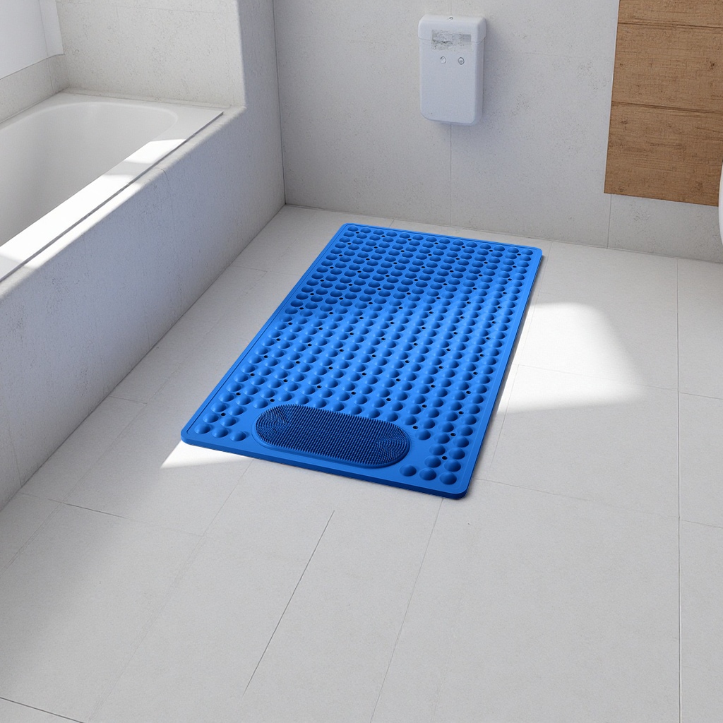 Blue massage pad, home full-body relaxation therapy pad, portable yoga pad