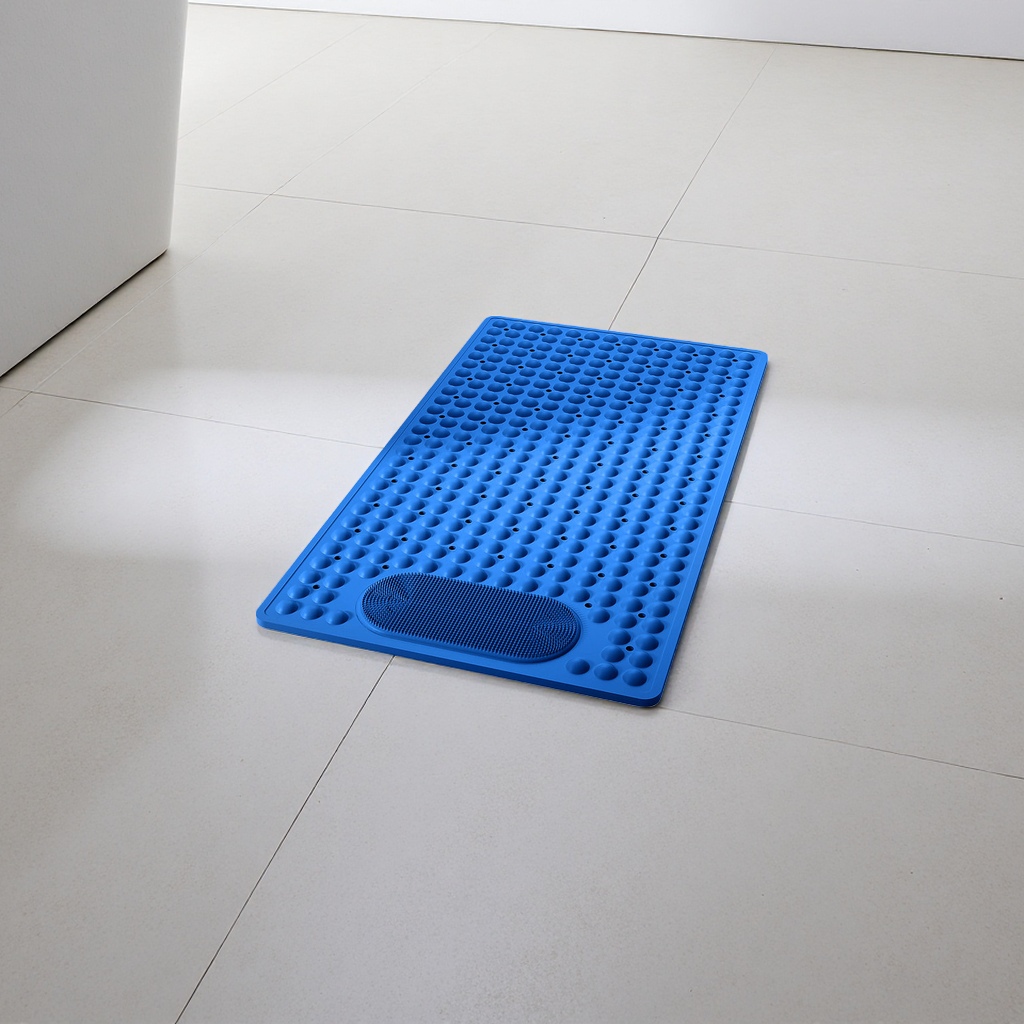 Blue massage pad, home full-body relaxation therapy pad, portable yoga pad Application Scenario
