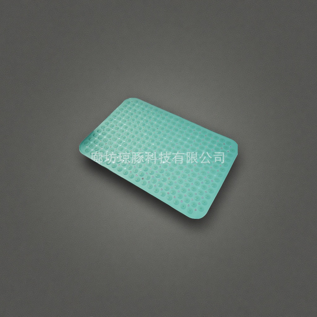 The green anti-slip bathroom floor mat is thickened, water-absorbing, quick-drying, silent and does not shed fibers details Picture