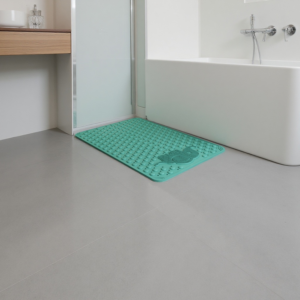 Green anti-slip bathroom floor mat thickened, water-absorbing, quick-drying, silent and non-shedding 113153325 details Picture