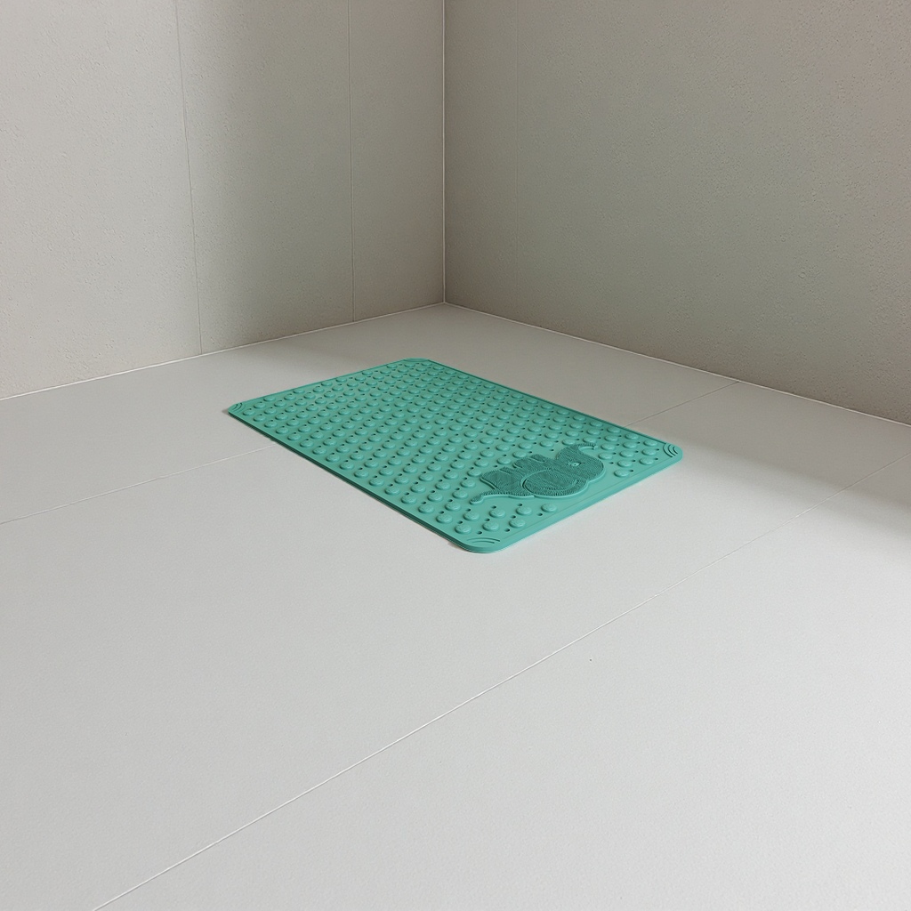 Green anti-slip bathroom floor mat thickened, water-absorbing, quick-drying, silent and non-shedding 113153325