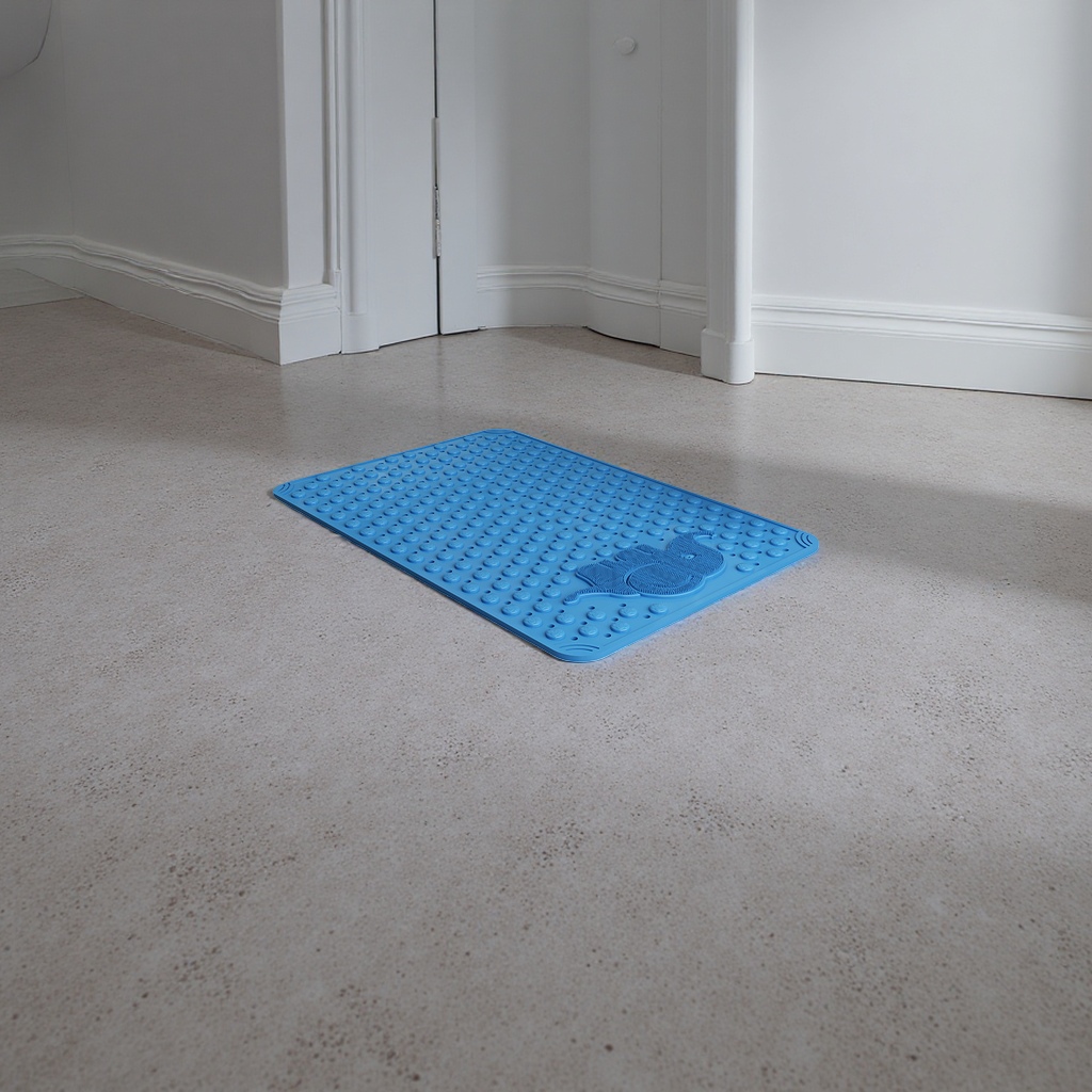 Blue anti-slip bathroom floor mat, thickened water-absorbing quick-drying anti-slip mat Specification image