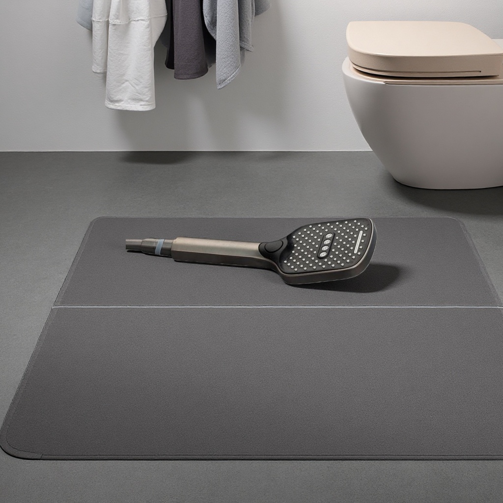 Light blue anti-slip bathroom floor mat, thickened water-absorbing quick-drying anti-slip mat Application Scenario