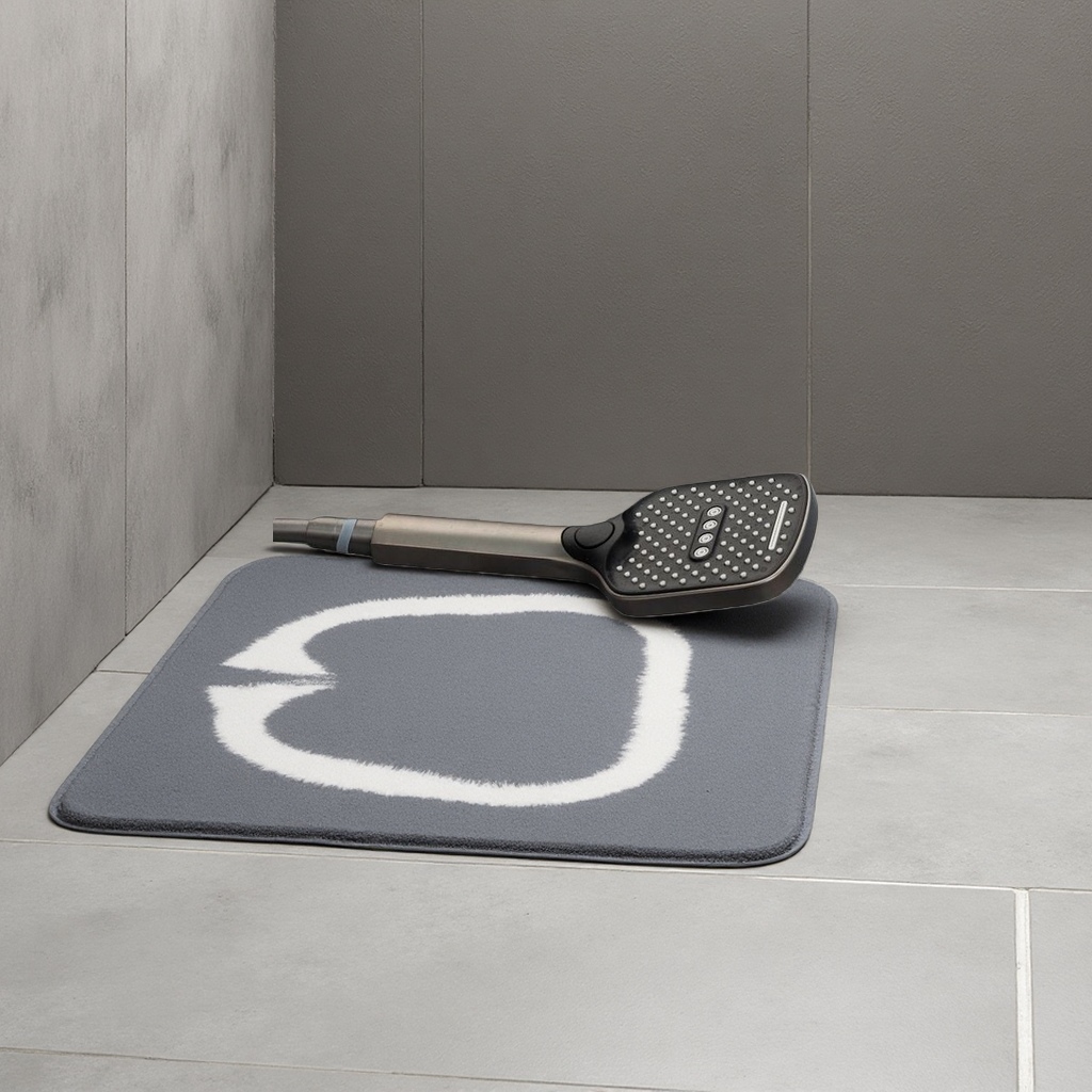Light blue anti-slip bathroom floor mat, thickened water-absorbing quick-drying anti-slip mat