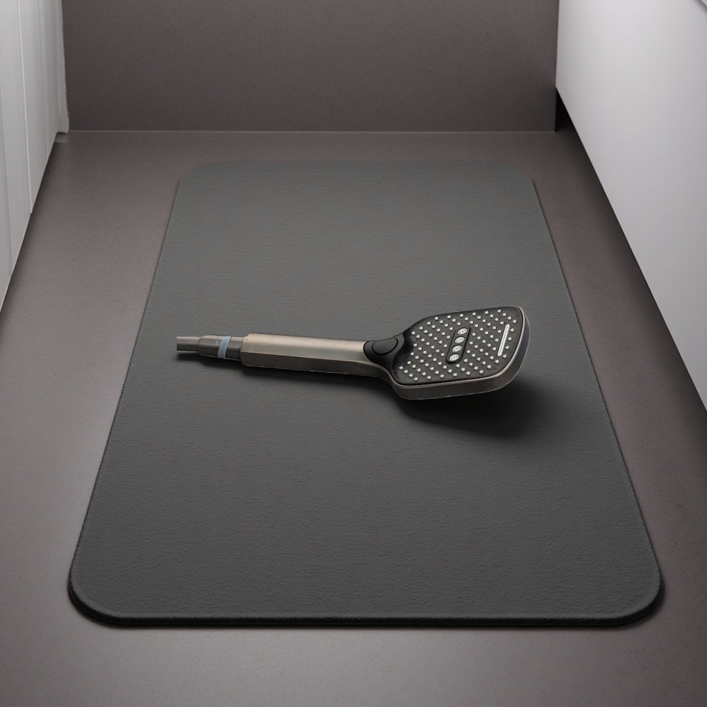 Light blue anti-slip bathroom floor mat, thickened water-absorbing quick-drying anti-slip mat Specification image