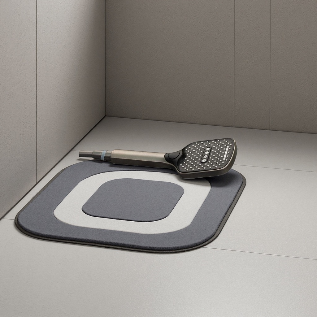 Yellow anti-slip mat, thickened, wear-resistant and silent floor mat for bathroom and kitchen use
