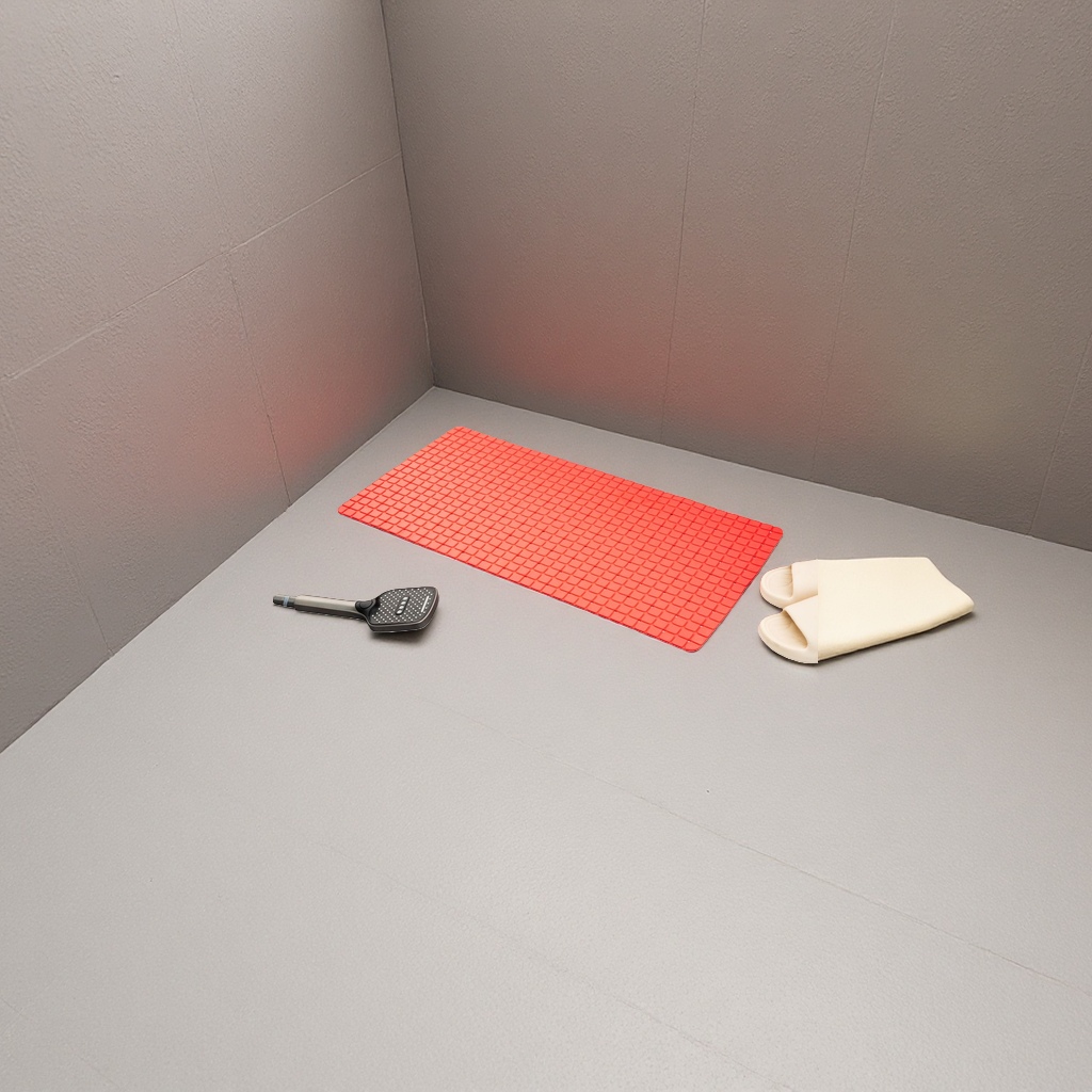 Red anti-slip mat, thickened, wear-resistant and silent floor mat for bathroom and kitchen use