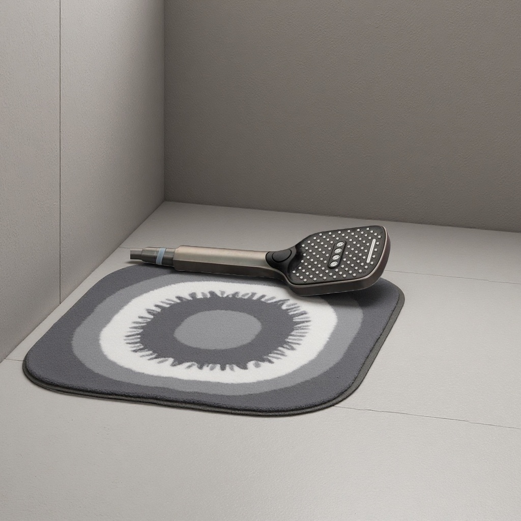 The pink anti-slip bathtub front floor mat is thickened to absorb water and dry quickly, specially designed for bathrooms