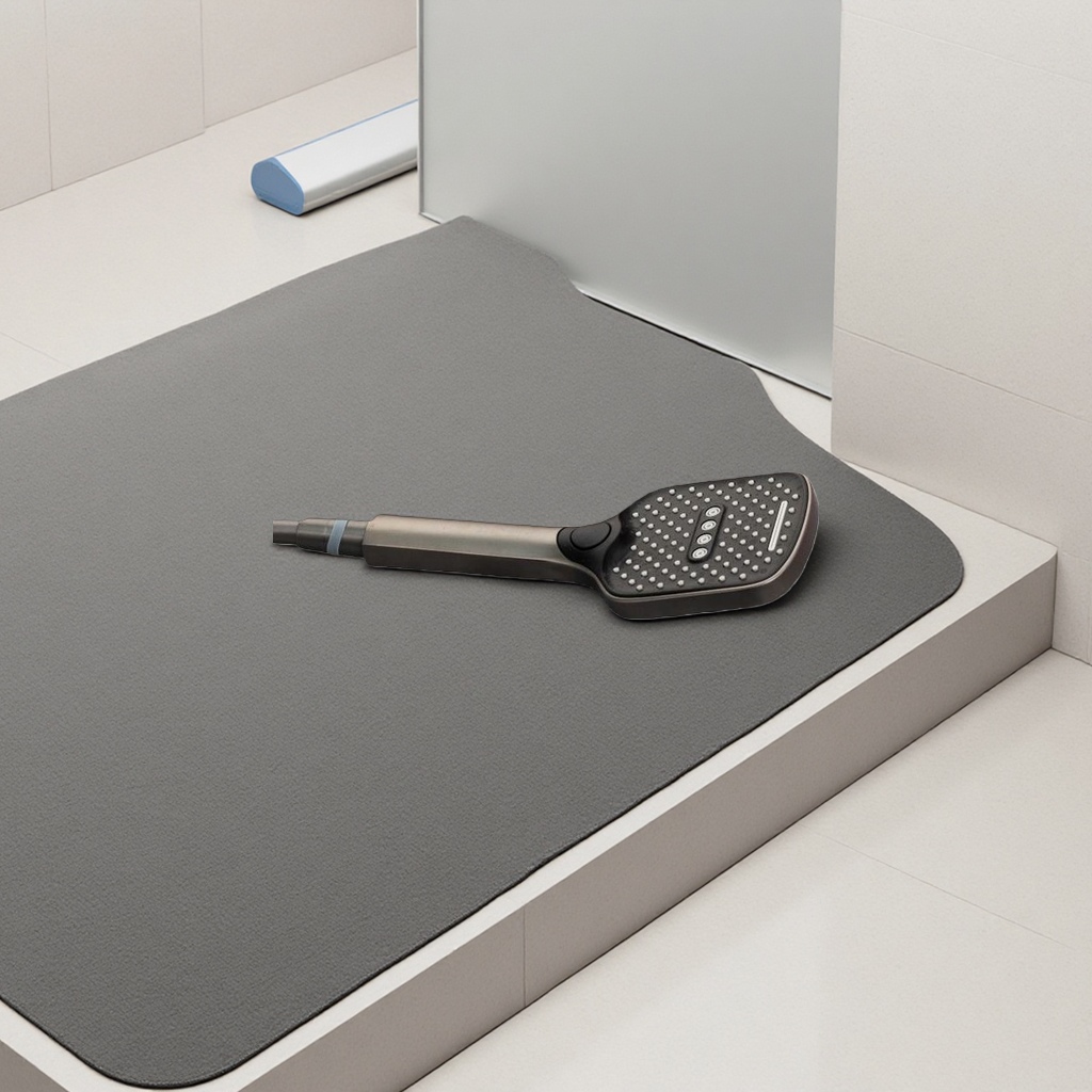 The pink anti-slip bathtub front floor mat is thickened to absorb water and dry quickly, specially designed for bathrooms Specification image