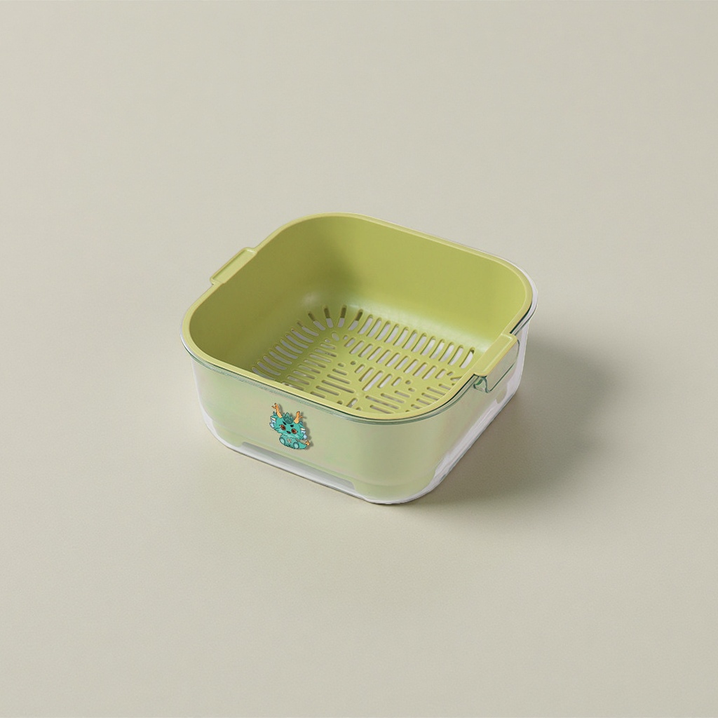 绿色塑料沥水篮主体细节图