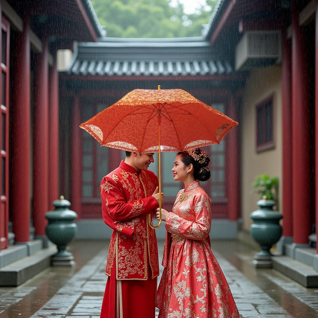 红色蕾丝伞 时尚防晒遮阳伞 女士晴雨两用伞