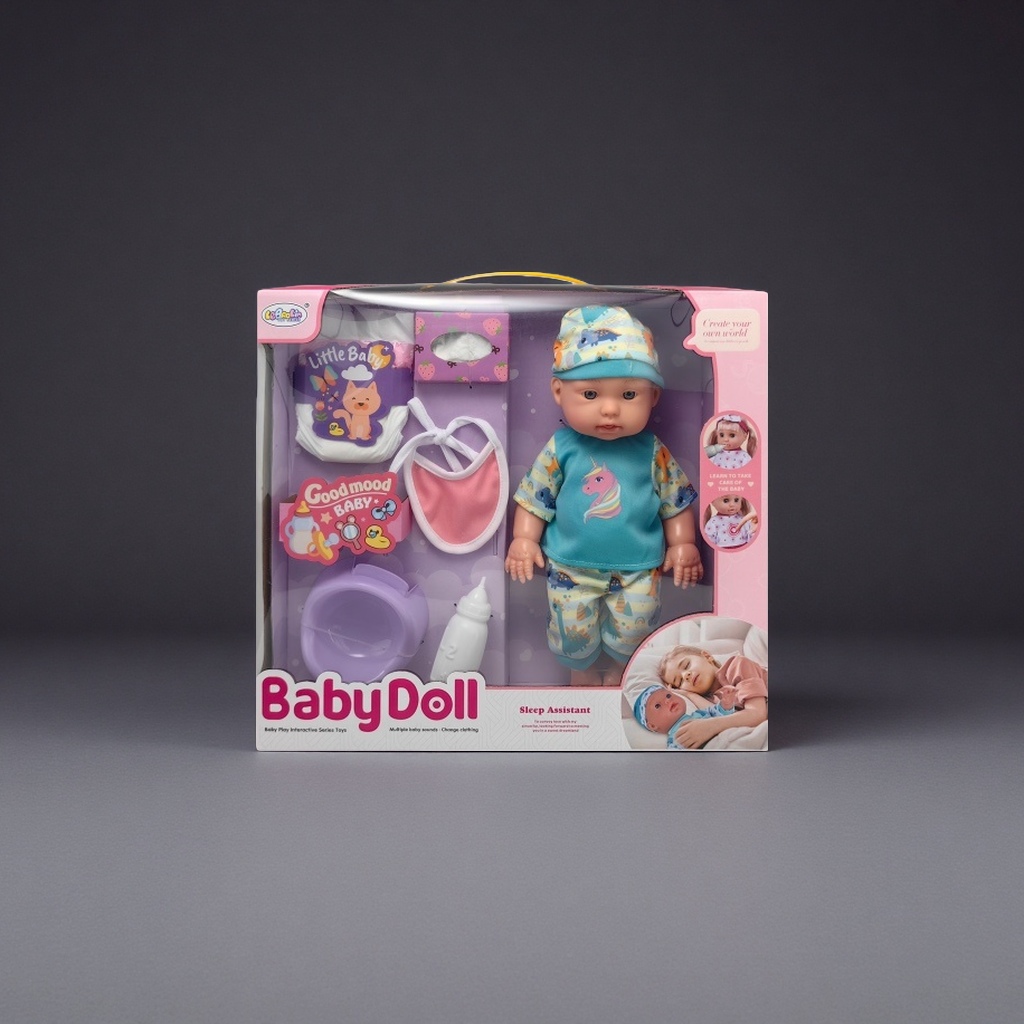 BabyDoll婴儿玩具娃娃仿真软胶可换装萌趣女孩礼物 娃娃套装
