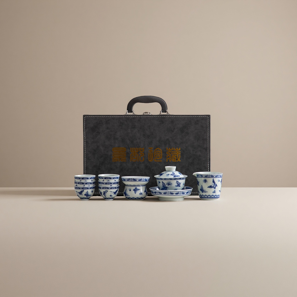 青花瓷茶具套装+茶具产品图
