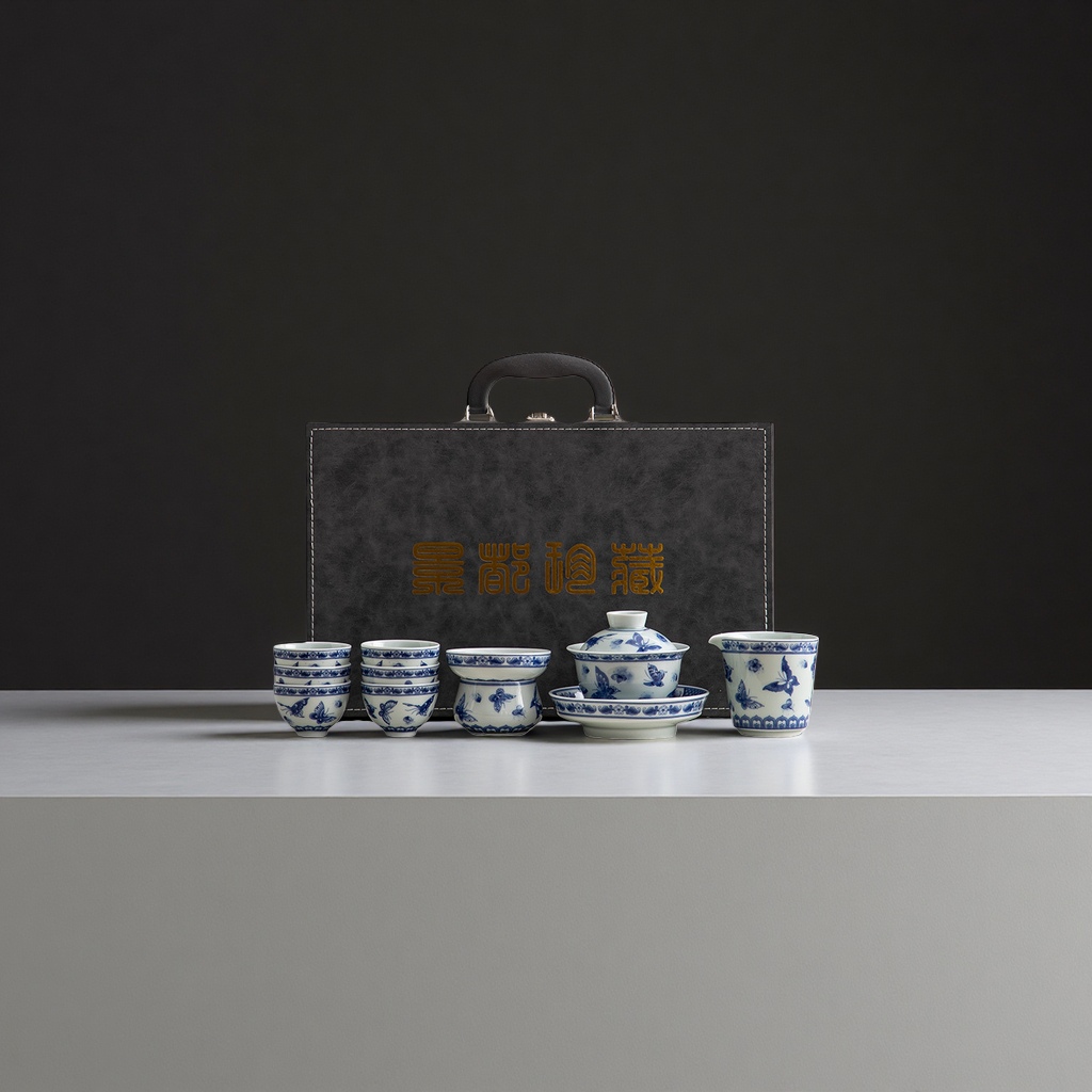 青花瓷茶具套装 茶具 陶瓷功夫茶具礼盒装