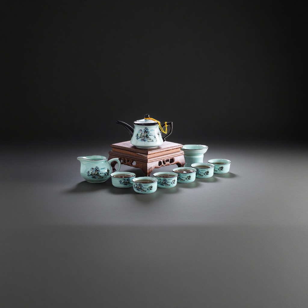 茶具套装 陶瓷茶具 一壶四杯 茶道用品 家用办公茶具