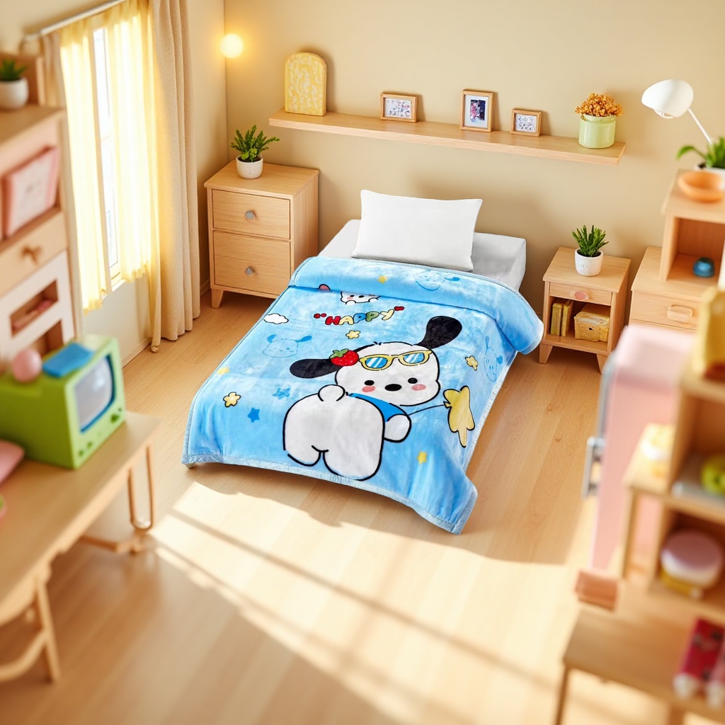 Cartoon-patterned blanket, soft, skin-friendly and warm home bed cover blanket 140020506 Specification image