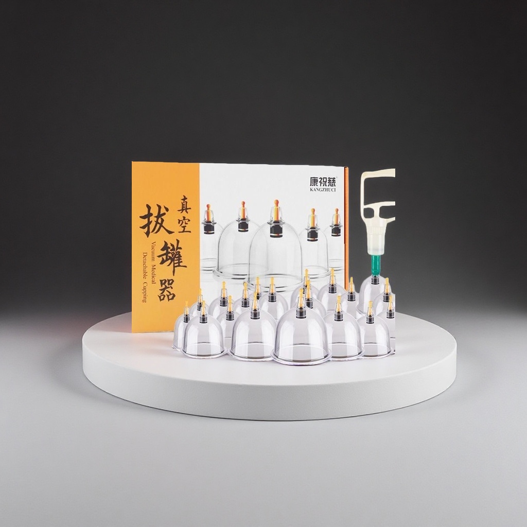 真空拔罐器套装 拔罐器家用玻璃拔罐工具含7个罐体