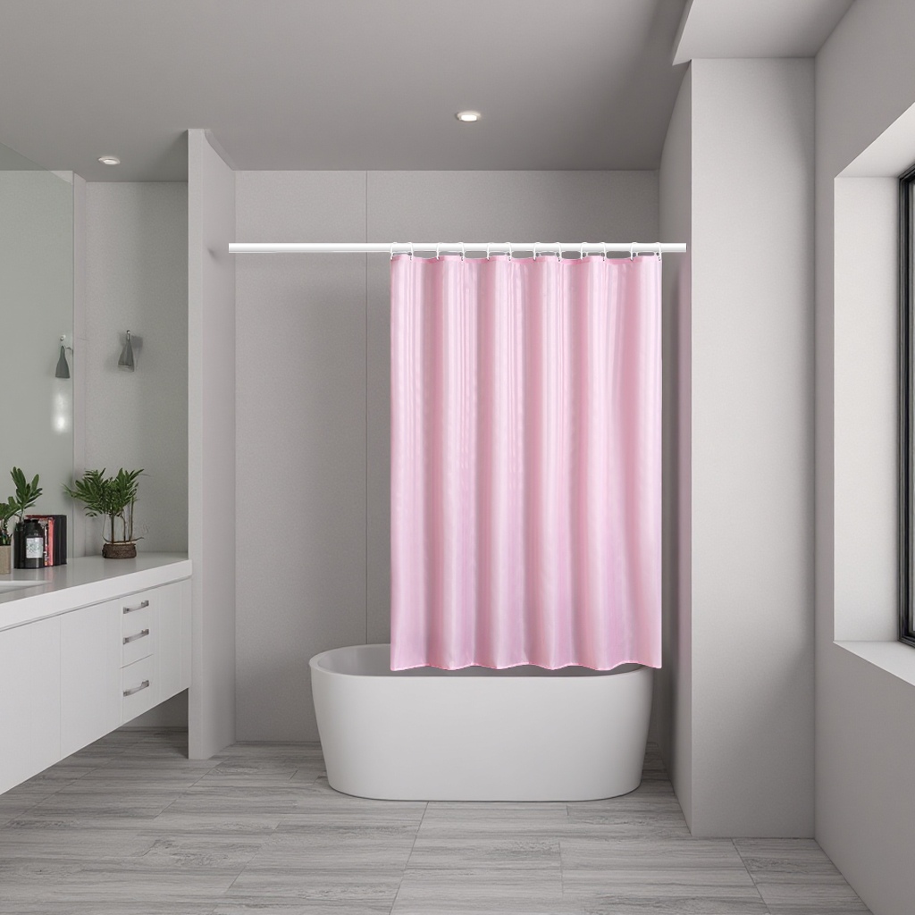 الستائر الوردية الواقية من الماء ضد العفن عبارة عن أغطية صامتة من أغطية الاغتسال Specification image