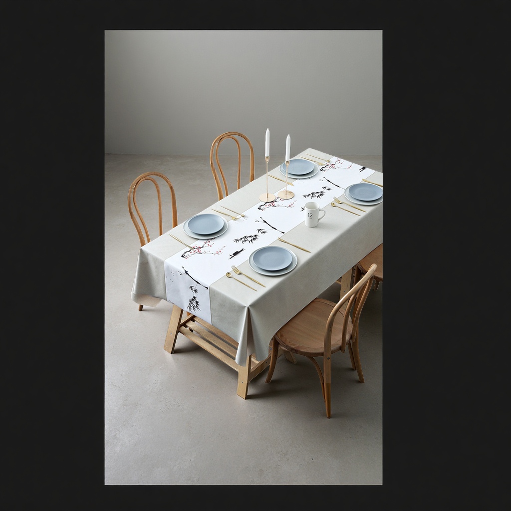 Set de mesa set de mesa tela de mesa decoración lino algodón lino mantel set de mesa Specification image
