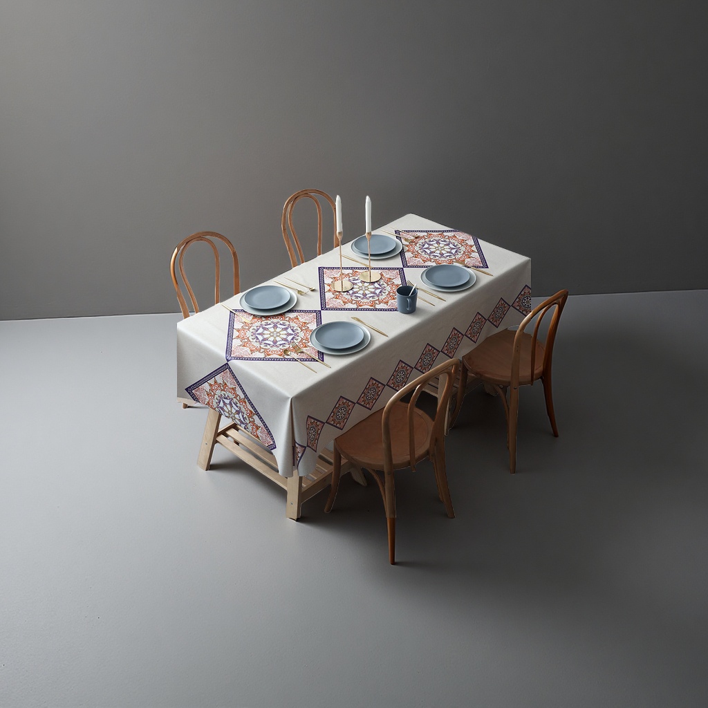 كما أن أغطية منضدة من القطن النوردي المانع للماء والزيت يمكن تنظيفها بسهولة Specification image