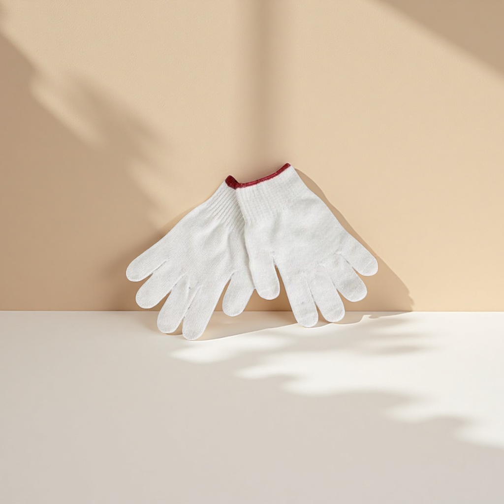 White glove body, universal pure cotton breathable and anti-slip work gloves details Picture