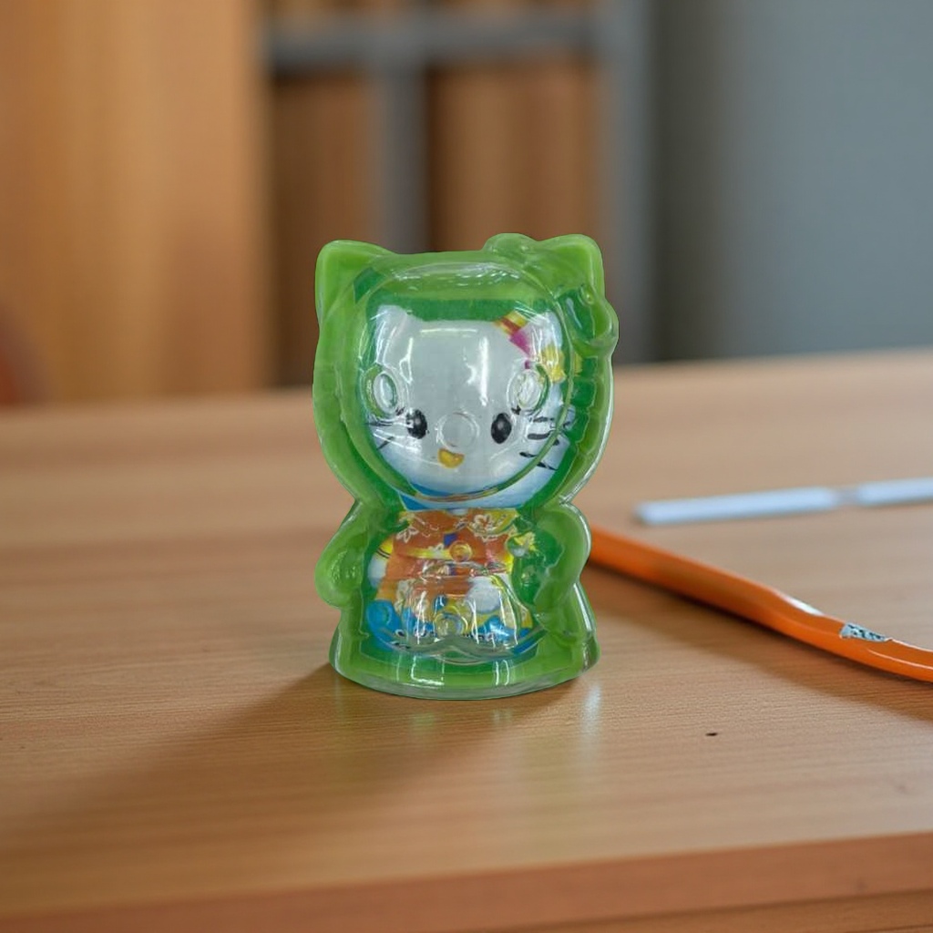 Lapicero de gatito transparente verde Application Scenario