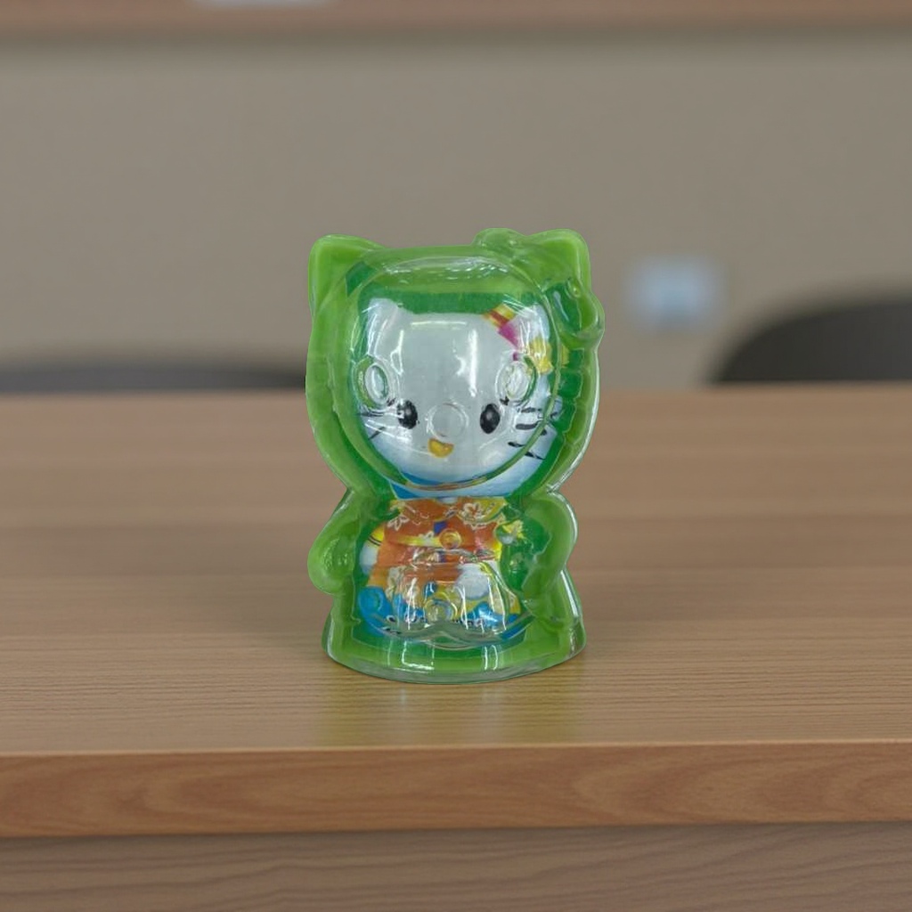 Lapicero de gatito transparente verde Specification image