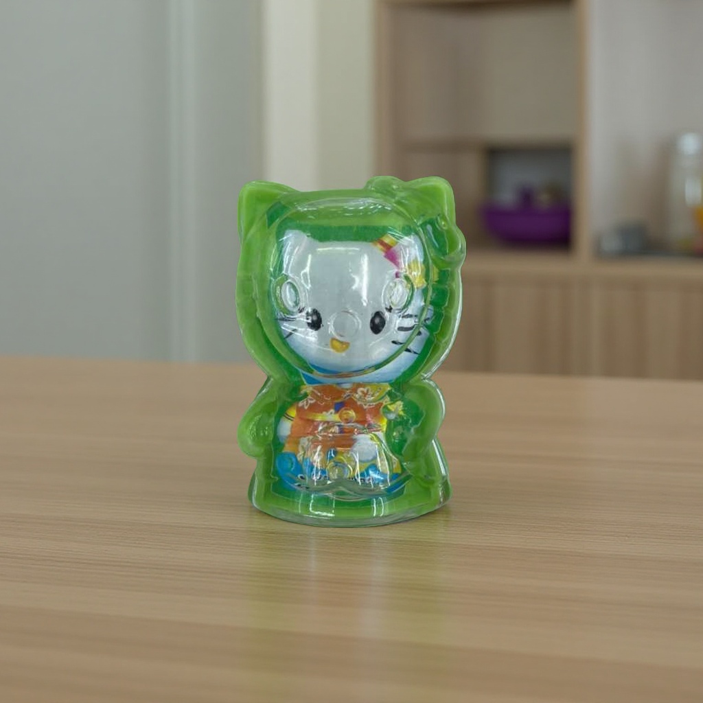 Lapicero de gatito transparente verde details Picture