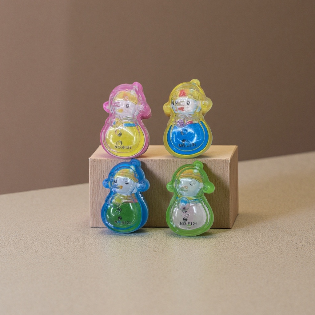 Colorful plastic cartoon character pencil sharpener