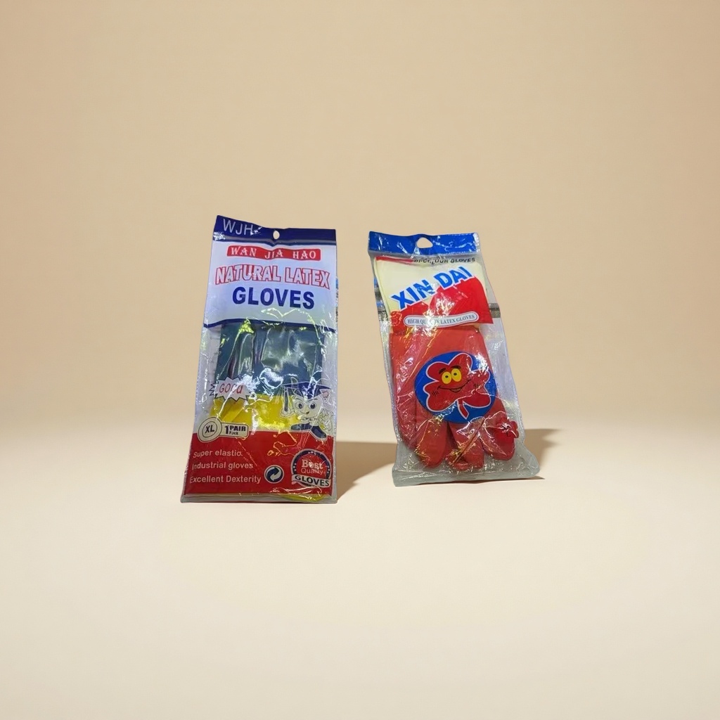 Disposable, powder-free, anti-slip and thickened natural latex gloves Specification image