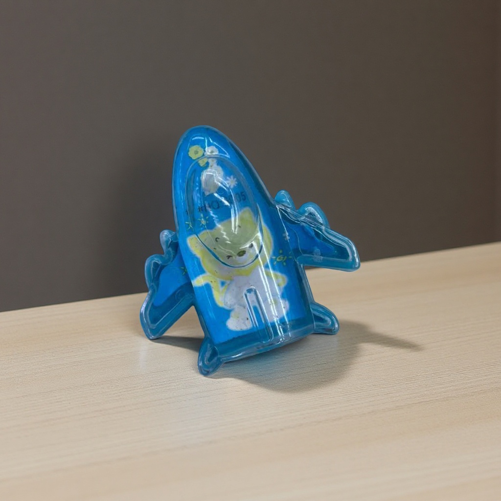 Blue cartoon airplane toy children's pencil sharpener