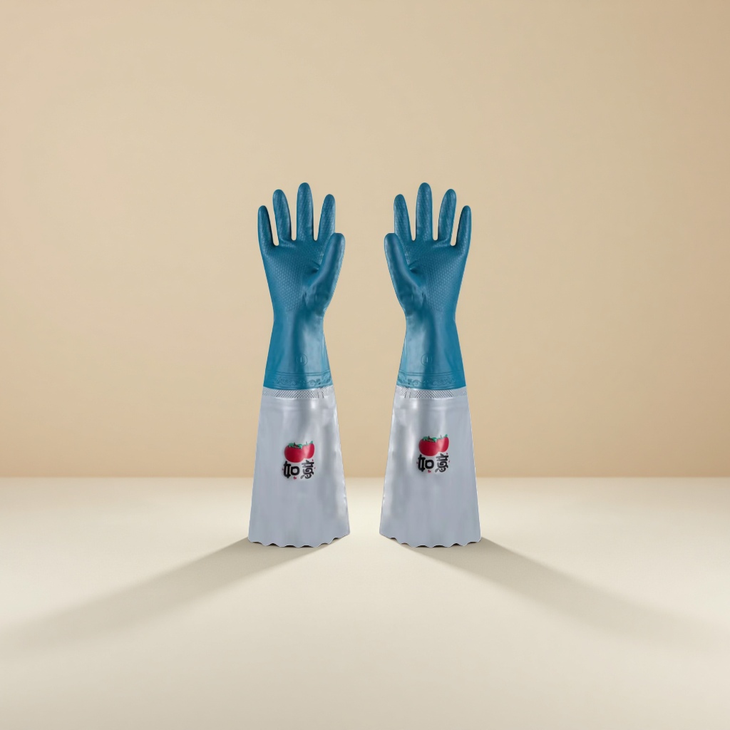Disposable thickened rubber gloves, anti-slip and wear-resistant household cleaning labor protection gloves Specification image