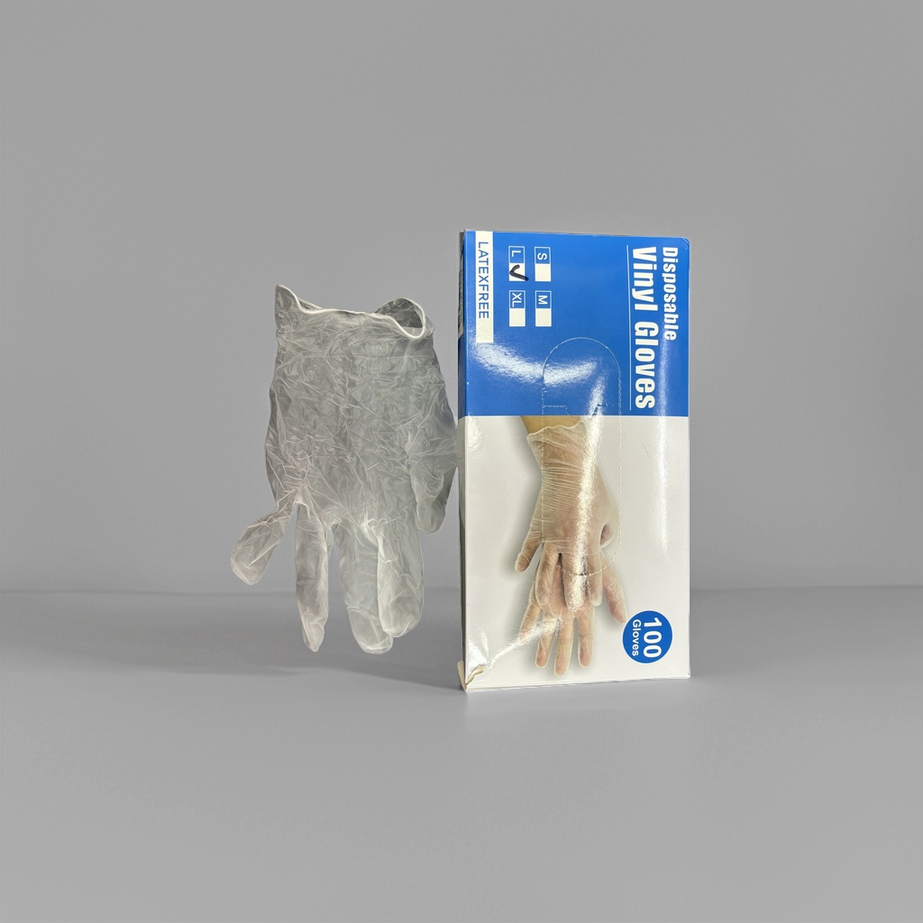 Disposable vinyl gloves, food-grade, powder-free and anti-slip Specification image