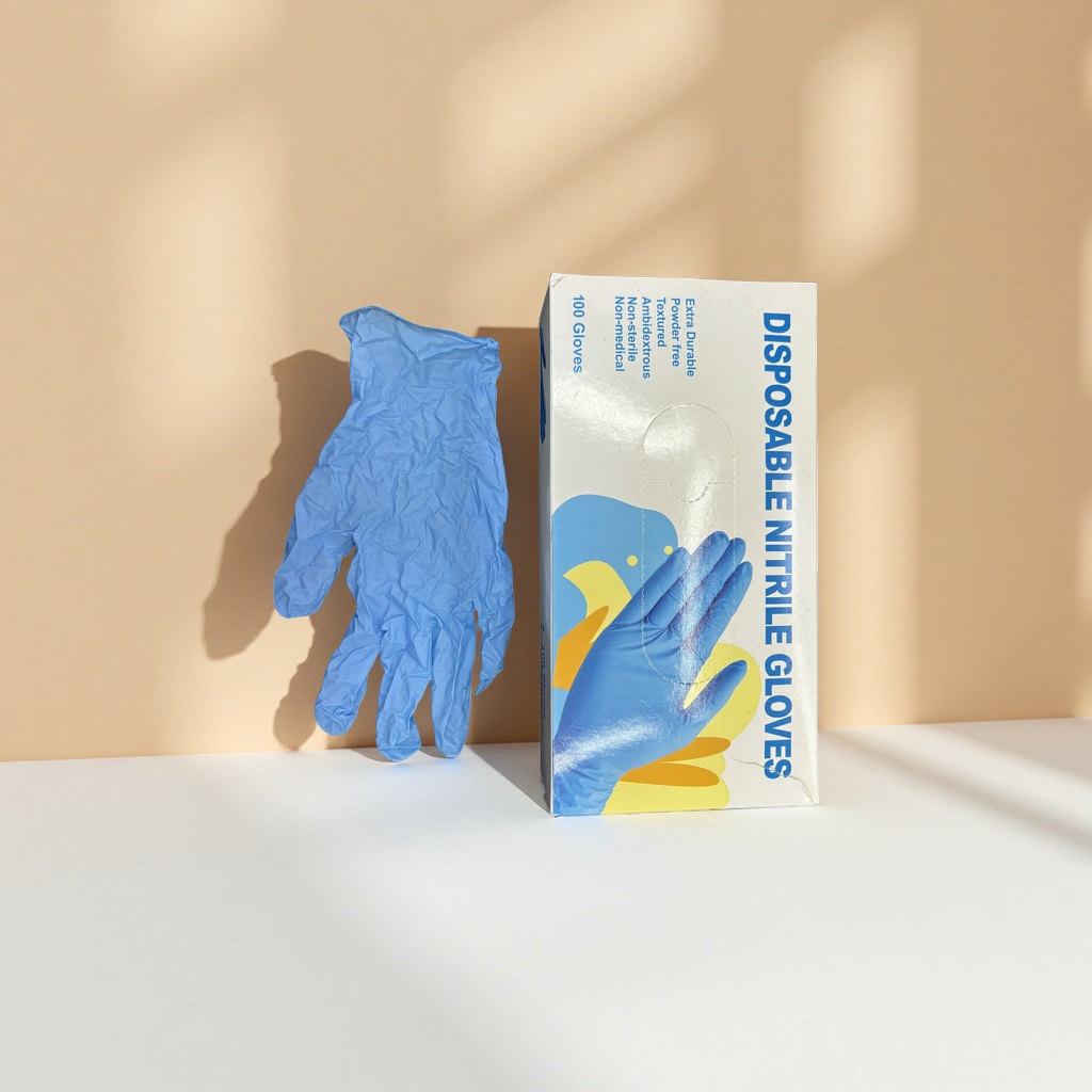 Blue disposable nitrile gloves packaging box, anti-slip, wear-resistant, thickened and upgraded version Application Scenario