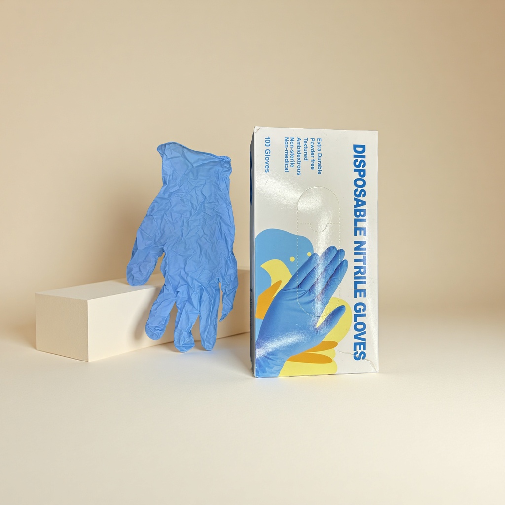 Blue disposable nitrile gloves packaging box, anti-slip, wear-resistant, thickened and upgraded version Specification image