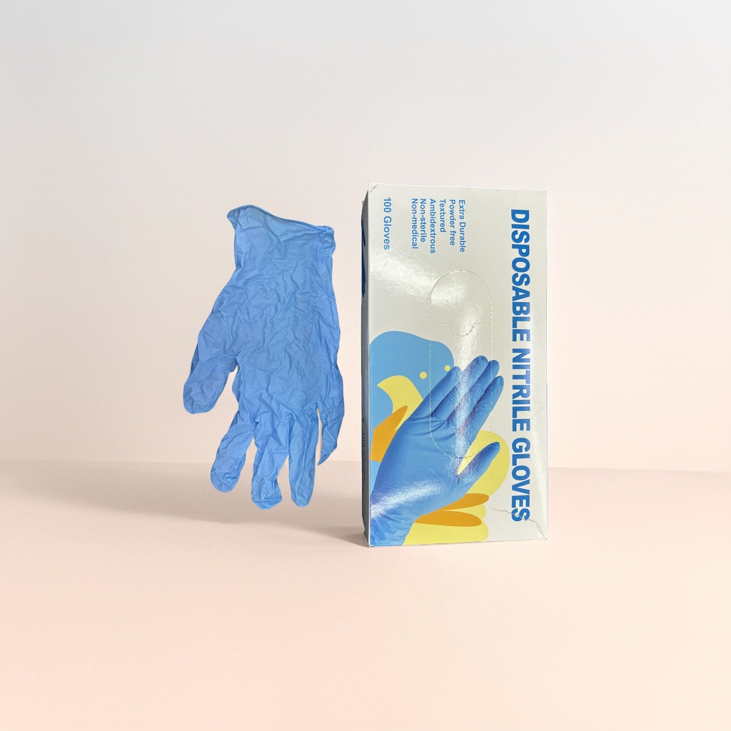 Blue disposable nitrile gloves packaging box, anti-slip, wear-resistant, thickened and upgraded version details Picture