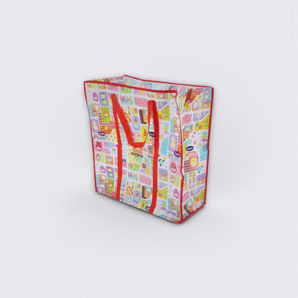 Colorful cartoon pattern handbags are fashionable, environmentally friendly and reusable shopping bags