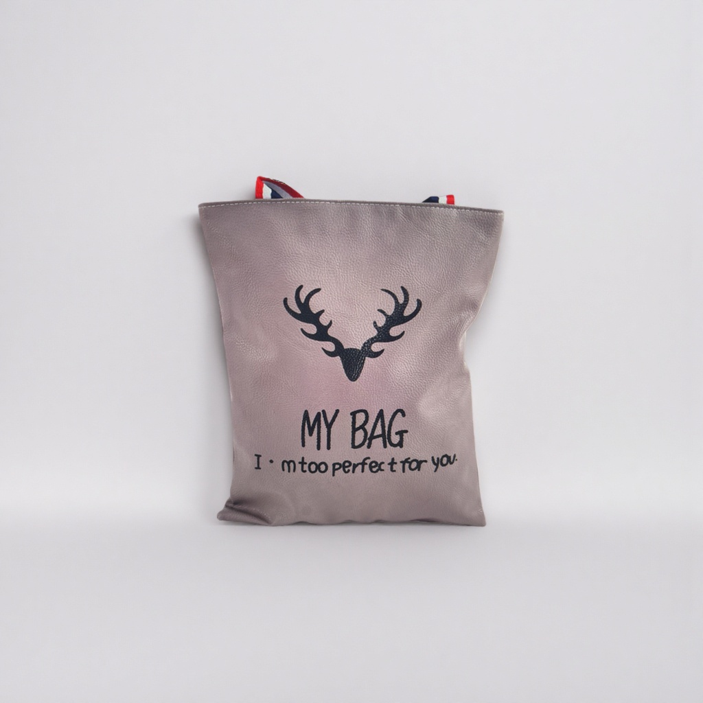 Grey cloth bag, large-capacity cotton and linen storage bag, hand-held drawn-out eco-friendly shopping bag Application Scenario