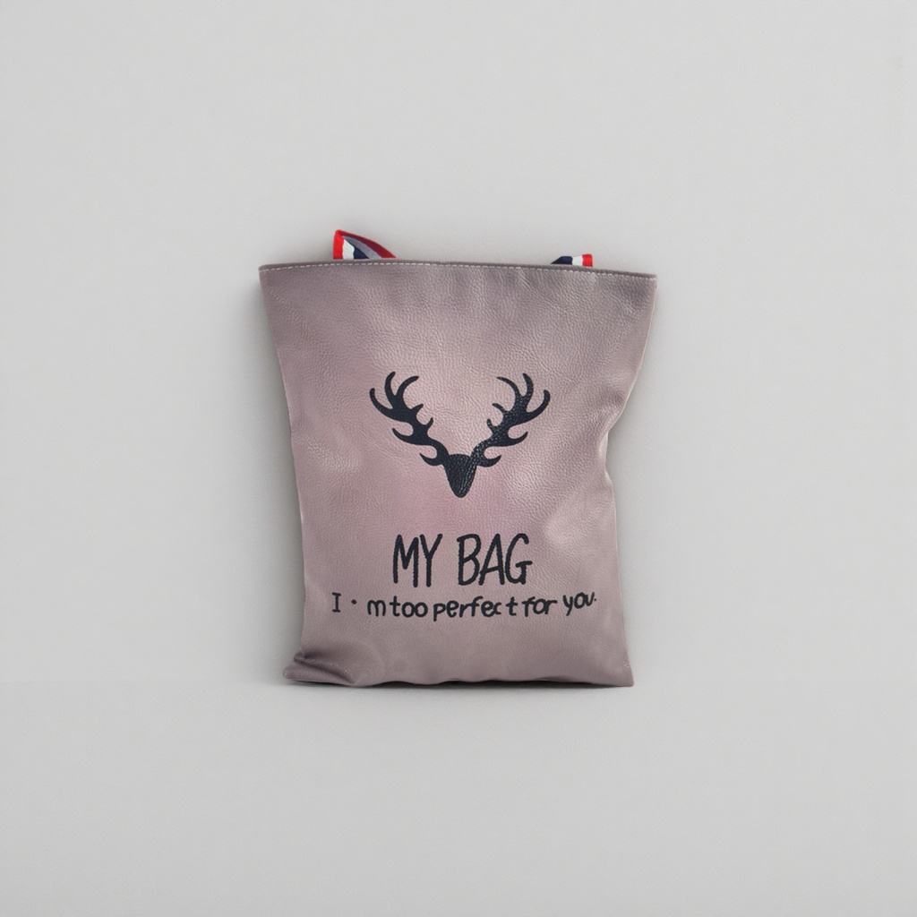 Grey cloth bag, large-capacity cotton and linen storage bag, hand-held drawn-out eco-friendly shopping bag details Picture