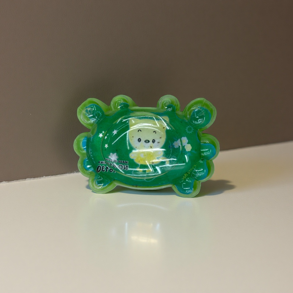 Green crab cartoon-shaped pencil sharpener