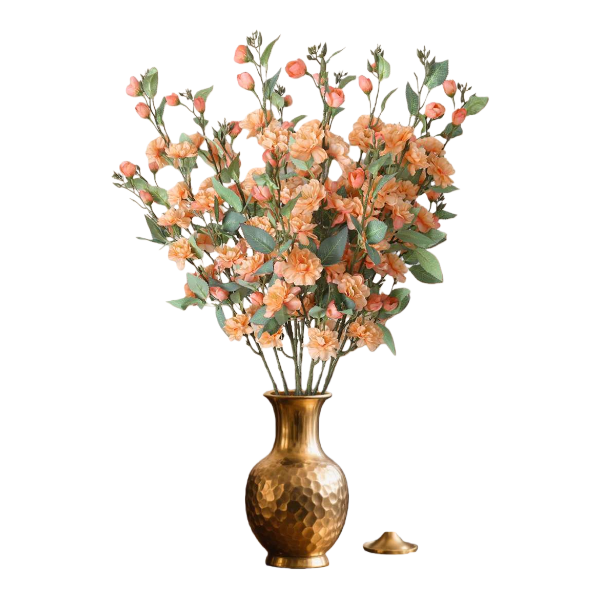 A new home flower arrangement set featuring a bouquet and a simple glass vase Item Picture
