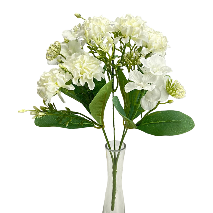 A simple Korean-style bouquet of white flowers for wedding and birthday gifts Item Picture