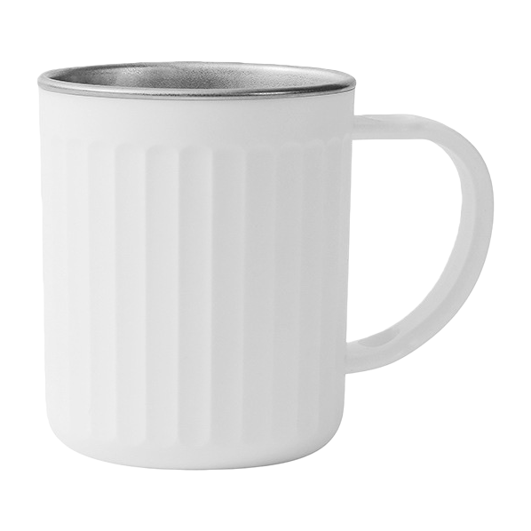 أما الأكواب المصنوعة من السيراميك المخطوطة البيضاء فتصمم بدون مقبض Item Picture