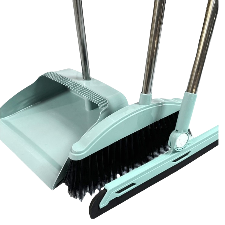 Household cleaning tool set, broom and dustpan combination, durable and anti-slip, suitable for living rooms and kitchens Item Picture
