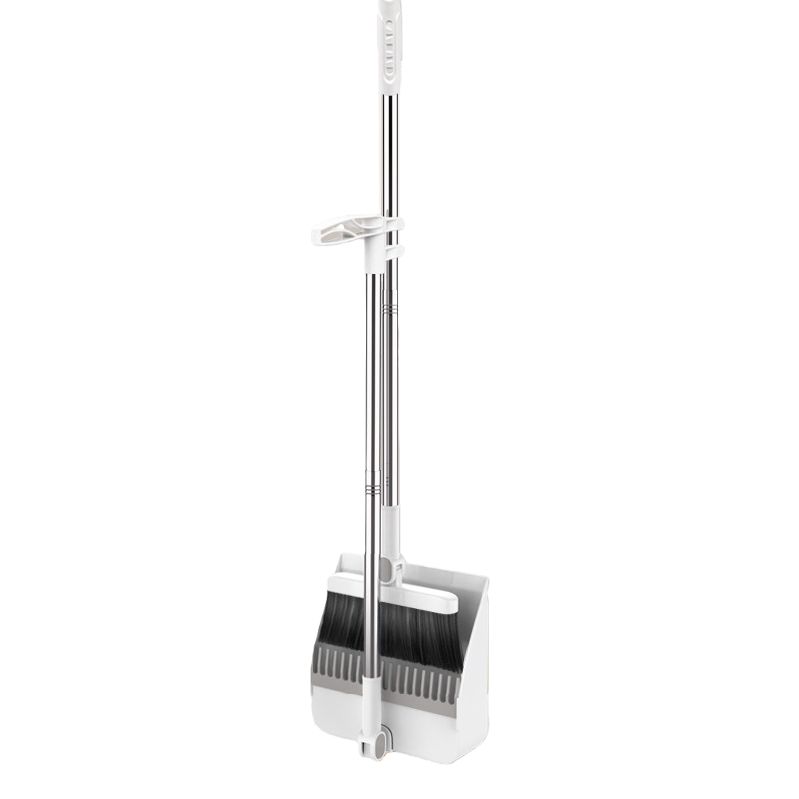 Household broom and dustpan set, sweeping tool cleaning set with long handle, durable plastic Item Picture