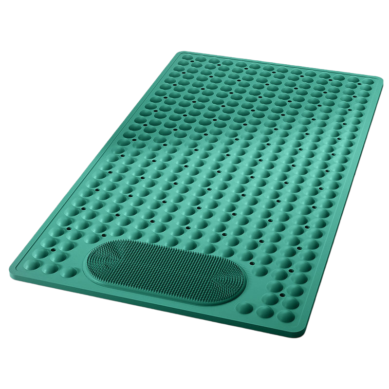 The green massage pad for home full-body therapy and back relaxation is foldable and portable Item Picture