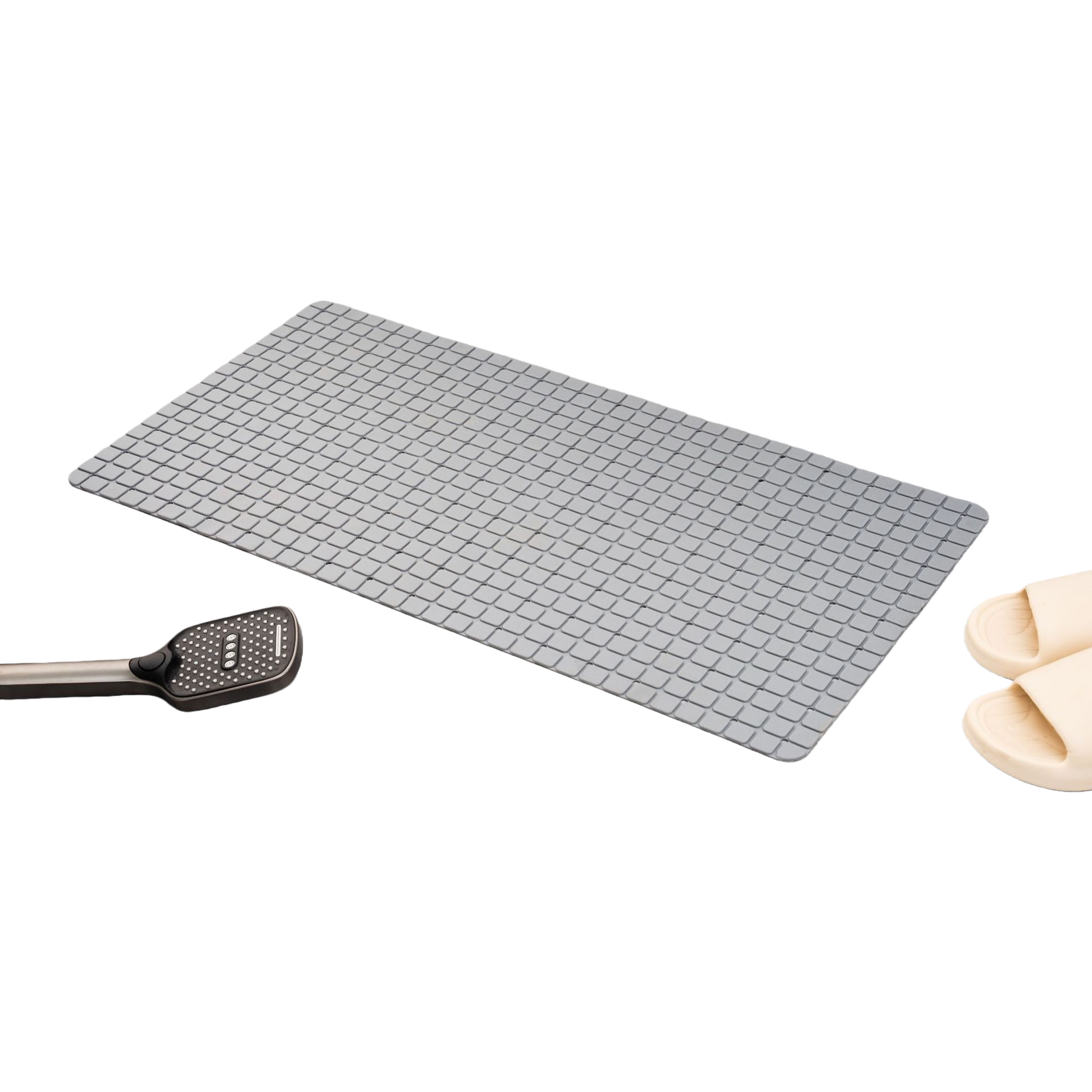 Grey anti-slip bathroom floor mat, thickened water-absorbing quick-drying anti-slip mat Item Picture