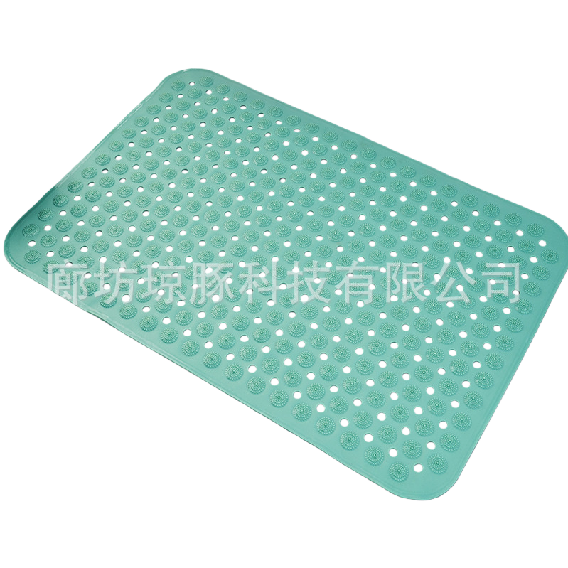 The green anti-slip bathroom floor mat is thickened, water-absorbing, quick-drying, silent and does not shed fibers Item Picture