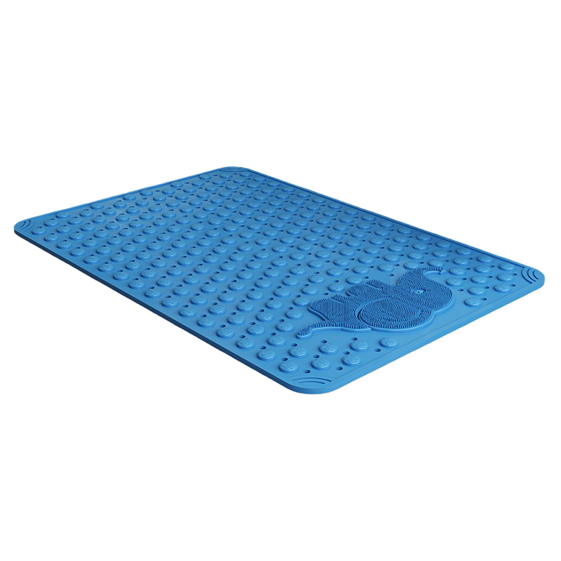 Blue anti-slip bathroom floor mat, thickened water-absorbing quick-drying anti-slip mat Item Picture