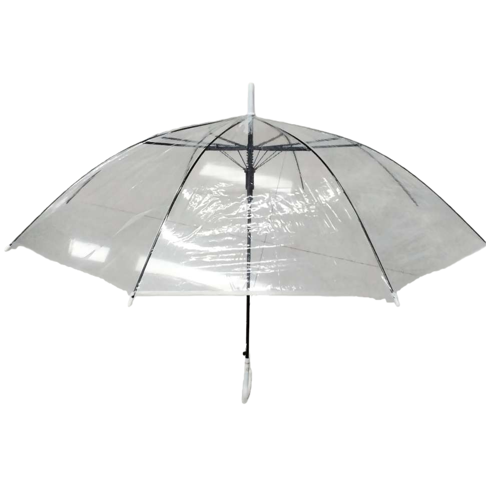 透明晴雨两用伞 轻便折叠防晒防雨晴雨伞白底实物图
